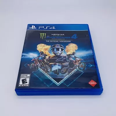 Monster Energy Supercross 4 PlayStation 4 PS4 2021 - Complete W/ Insert Tested • $11.97