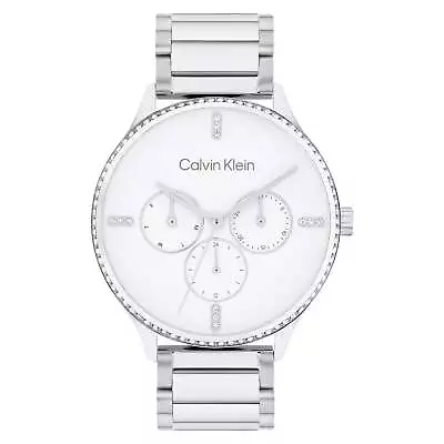 Calvin Klein Stainless Steel White Dial Multi-function Women's Watch - 25200373 • $319