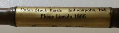INDIANAPOLIS IN    Union Stock Yards   Geo. R. Nulliner    Vintage Bullet Pencil • $6.99