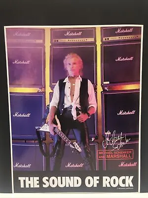 Vintage 1990 Ufo Michael Schenker Group Marshall Amp Promo Poster 23” X 18” • $14.95