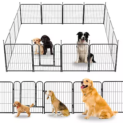 Dog Playpen 16 Panels Pet Fence Metal 24  Exercise Pen Puppy Playpen Out/Indoor • $94.99