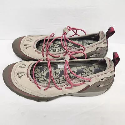 Merrell Mimosa Cord Aluminum Womens 6 Suede Flat Walking Shoes Tan Pink  • $14.99