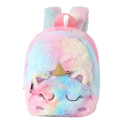 $29.90 • Buy Girls Unicorn Fluffy Plush Backpack Schoolbags Travel Storage School Bags Gift