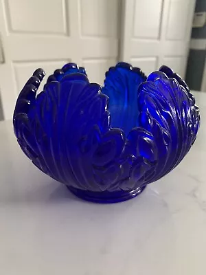 Fenton Cobalt Blue Rose Bowl • $45