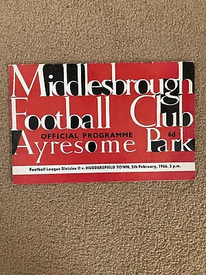 £0.99 • Buy Middlesbrough V Huddersfield Town Programme, 5/2/66