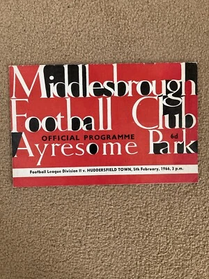 £0.99 • Buy Middlesbrough V Huddersfield Town Programme, 5/2/66