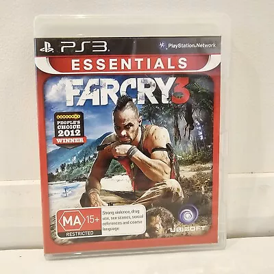 PS3 Far Cry 3 (III/Essentials/Sony Playstation Game) MANUAL INCLUDED • $7.88