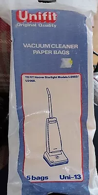 Vintage Vacuum Cleaner Paper Dust Bags X5 To Fit Hoover Starlight U2002 U2068  • £2.60