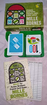 Vintage 60's Parker Brothers MILLE BORNES French CARD GAME Complete • $19.99