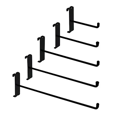 £38.99 • Buy 100x Black Single Prong Hooks Grid Mesh Panel Display Retail Shop Accessories