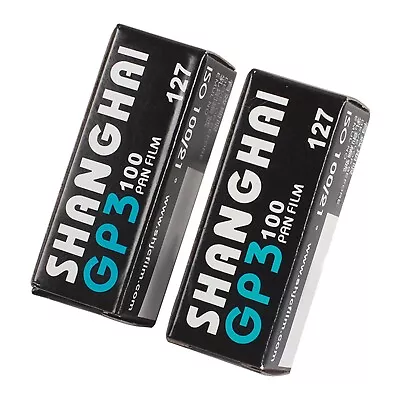 2 X Shanghai GP3 127 Black & White ISO 100 Roll Film Negative 05-2024 Fresh • £29.69