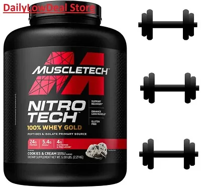 $84.90 • Buy Muscletech, Nitro Tech, 100% Whey Gold, Cookies And Cream, 5lbs EXP: 05/2024