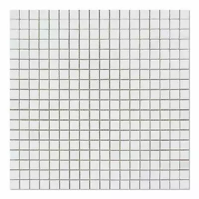 5/8 X 5/8 Thassos White Marble Polished Mosaic Tile • $29.99