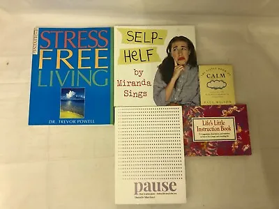 5x Self Help Books Stress-Free Living Pause Life's Little Instruction Book  • £9.99