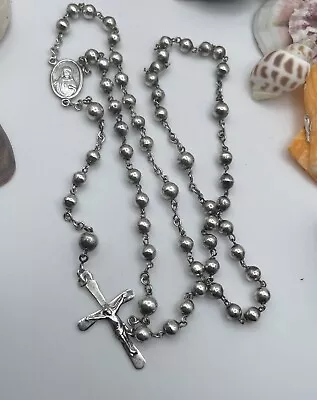 Vintage TAXCO Mexico Sterling Silver Rosary  • $79.99