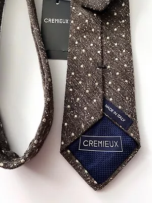 Daniel Cremieux Neck Tie Nwt Silk Wool Made In Italy Slim Skinny Dot Tie • $29.99