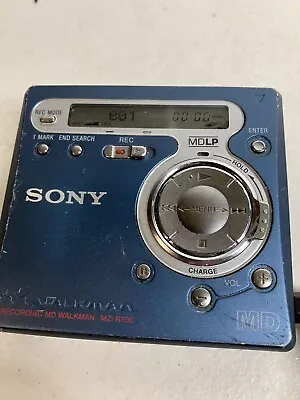 Sony MD Walkman MZ-R700 MiniDisc Recorder BLUE - READ DETAILS • $50