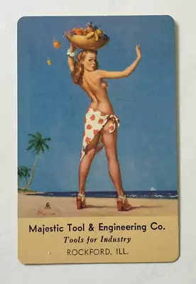 1 Vintage PINUP Sexy Single Swap Playing Card Advertising Card By Gil Elvgren • $1.99