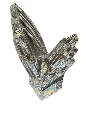 Vintage Mikasa Candlestick Holder Leaded Crystal Art Deco Design Markystore • $21.99