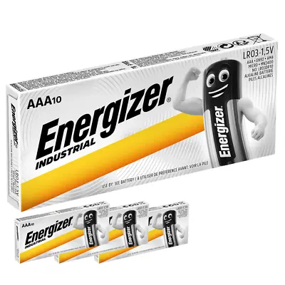 Energizer Industrial AAA LR03 MN2400 1.5V Alkaline Batteries X 40 *Long Expiry* • £11.79