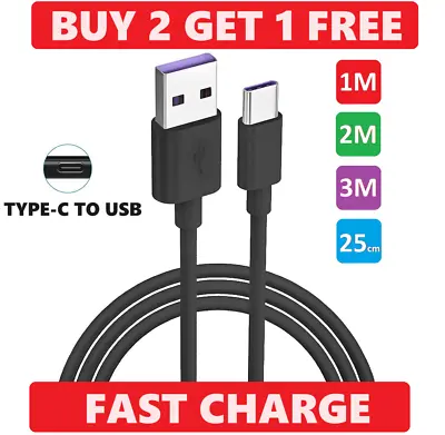 USB-C Lead For Samsung S24 S23 S22 S21 Type C Charging Fast Charger Phone Cable • £2.49