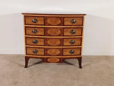 BENCHMADE 1950s Hepplewhite Curly Maple Mahogany Rogers Style Chest Dresser #3 • $3895