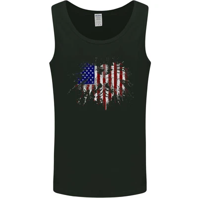 American Eagle Flag 4th Of July USA Mens Vest Tank Top • £10.99