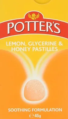 £5.10 • Buy Potters Pastilles Lemon, Glycerine & Honey 45g