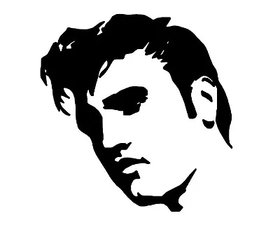 Elvis Presley BLACK Car Stickers Truck Boat Laptop Stickers Decals Gifts Present • $3.18