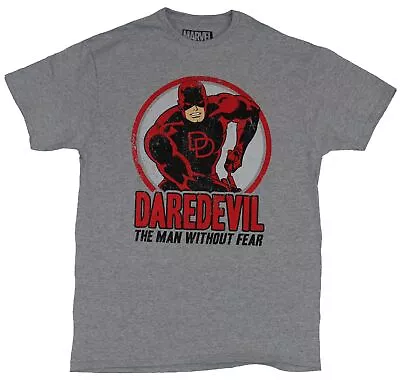 Daredevil Marvel Adult New T-Shirt - Man Without Fear Approaching Circle Pic • $14.98