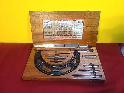 Starrett Micrometer Vintage Caliper No. 224 Set Range 2in - 6in - Very Nice Kit • $240