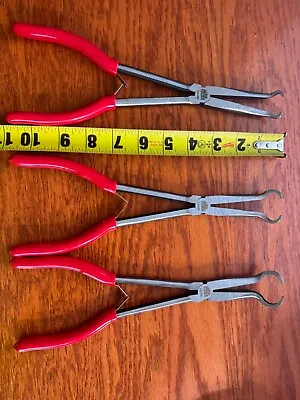 New Red 3 Pc Mac Tools Long Reach Hose Plier Set • $88.50