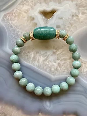 Amazonite 8mm Gemstone Bracelet By “Lola & Lily Rose” 🌹 • £18