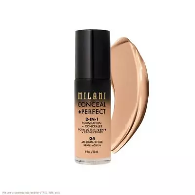 Milani Conceal + Perfect 2-in-1 Foundation + Concealer Cruelty-Free Liquid Fo... • $10.47