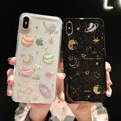 $6.59 • Buy For IPhone 12 Mini 12 Pro Max 11 XS Bling Cute Star Clear Case Soft Rubber Cover