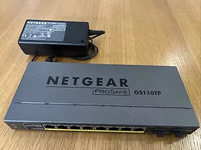 Netgear ProSafe GS110TP With PSU Netgear GS110TP 8-Port PoE Switch • £30