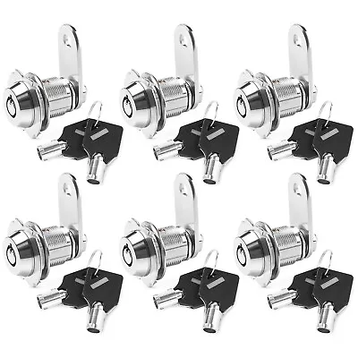 $29.99 • Buy 6PCS 7/8  RV Compartment Door Cam Lock For Camper Motorhome Storage Lock 12 Keys