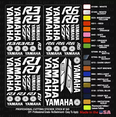 Aftermarkets Motorcycle Customized Fairing Vinyl Die-Cut Decal Sticker DIY Set • $19.32