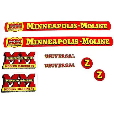 DEC141 MM Z: Mylar Decal Set Fits Minneapolis Moline • $79.99