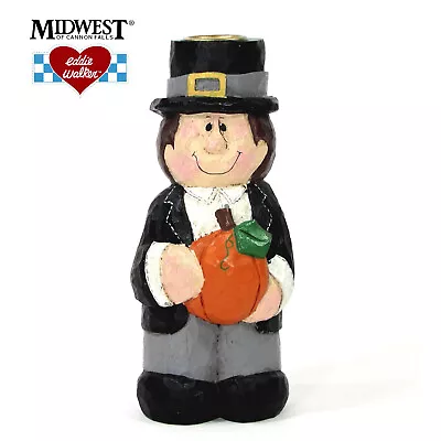 Eddie Walker PILGRIM MAN 6.5  Candle Holder Thanksgiving Midwest Of Cannon Falls • $24.95