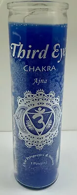 Third Eye Charka Blue Wax Ajna 7 Day Glass Jar Ritual Type Unscented Candle • $6