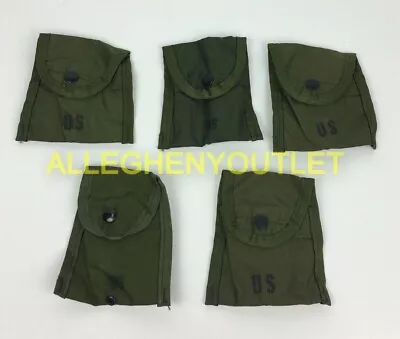 New Lot Of 5 US Army Military USGI Compass First Aid Case Pouch OD Green LC-1 • $17.90