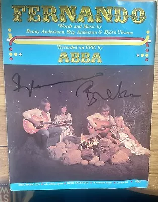 ABBA Sheet Music Signed By Benny Bjorn And Frida Genuine • £65