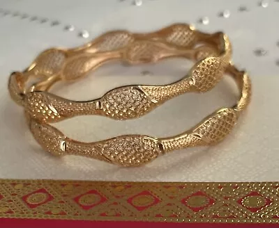 Indian Pakistani 18k Dubai Gold Plated Fashion Jewelry Ethnic Bangle2.10szKarey • $19.99