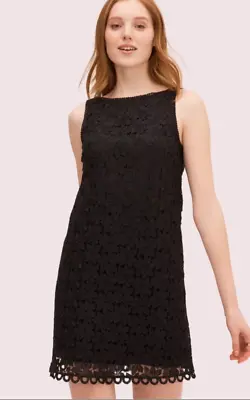 Kate Spade Leaf Lace Classic Shift Dress Sleeveless Lined Size 8 • $70