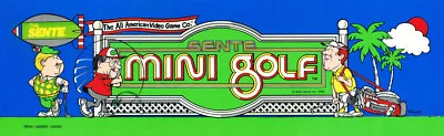 Mini Golf By Sente Arcade Marquee 23.5  X 6.5” • $22.95