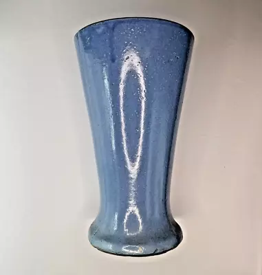 Vintage Stoneware  Pottery Matte Blue 12  Vase - Zanesville??? • $25.99