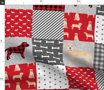 £30.42 • Buy Yellow Labrador Pet Quilt Dog Breed Cheater Lab Spoonflower Fabric By The Yard