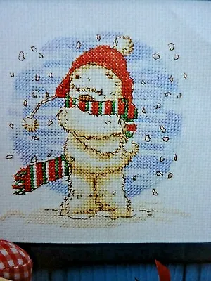 6431]X Stitch Chart-Lickle Ted Wrapped Up In The Snow Hat Scarf • £1.30