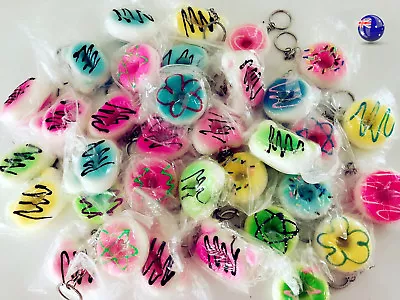 $7.85 • Buy 3x Mini Slow Rising Donuts Squishies Squishy Keyring Key Ring Holder Squeeze Toy